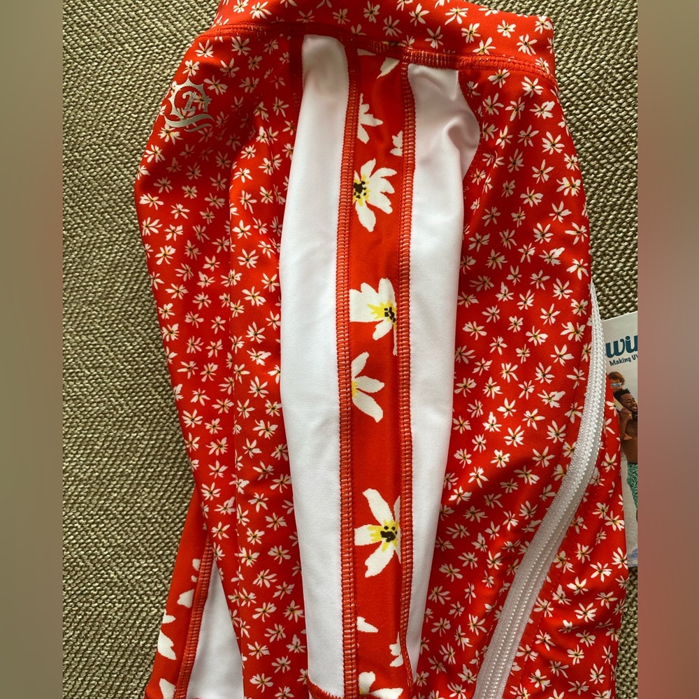 SwimZip Kids Red Rashguard - Picture 10 of 14
